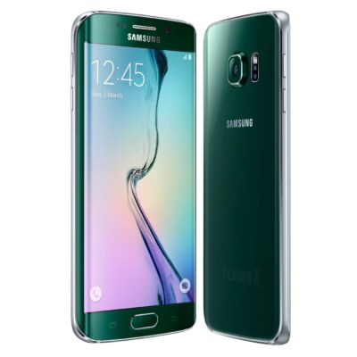 Samsung Galaxy S6 edge in green emerald and Samsung Galaxy S6 in blue topaz